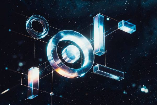 Futuristic logo systems and abstract brand symbols representing the future of branding