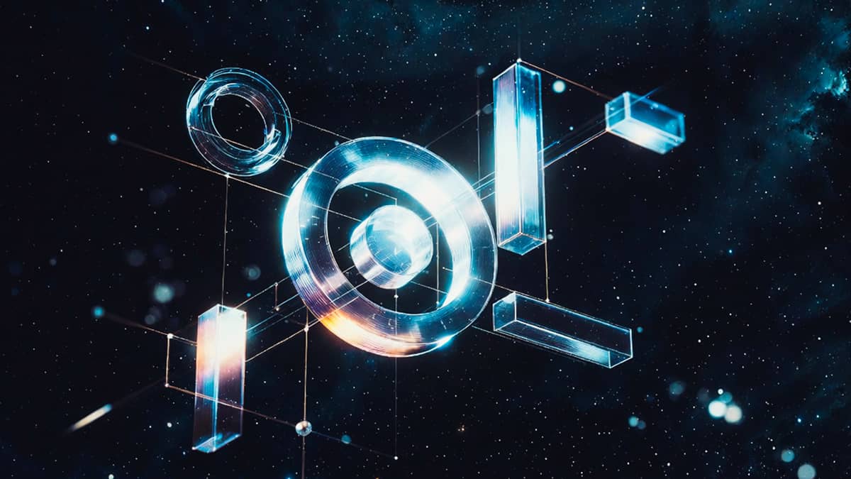 Futuristic signal marks and abstract brand symbols representing the future of branding